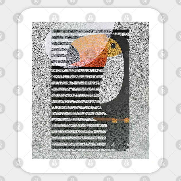 expressionism bird Sticker by joshsmith